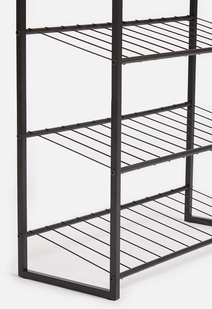 Sixth Floor - Three tier shoe rack - black & natural