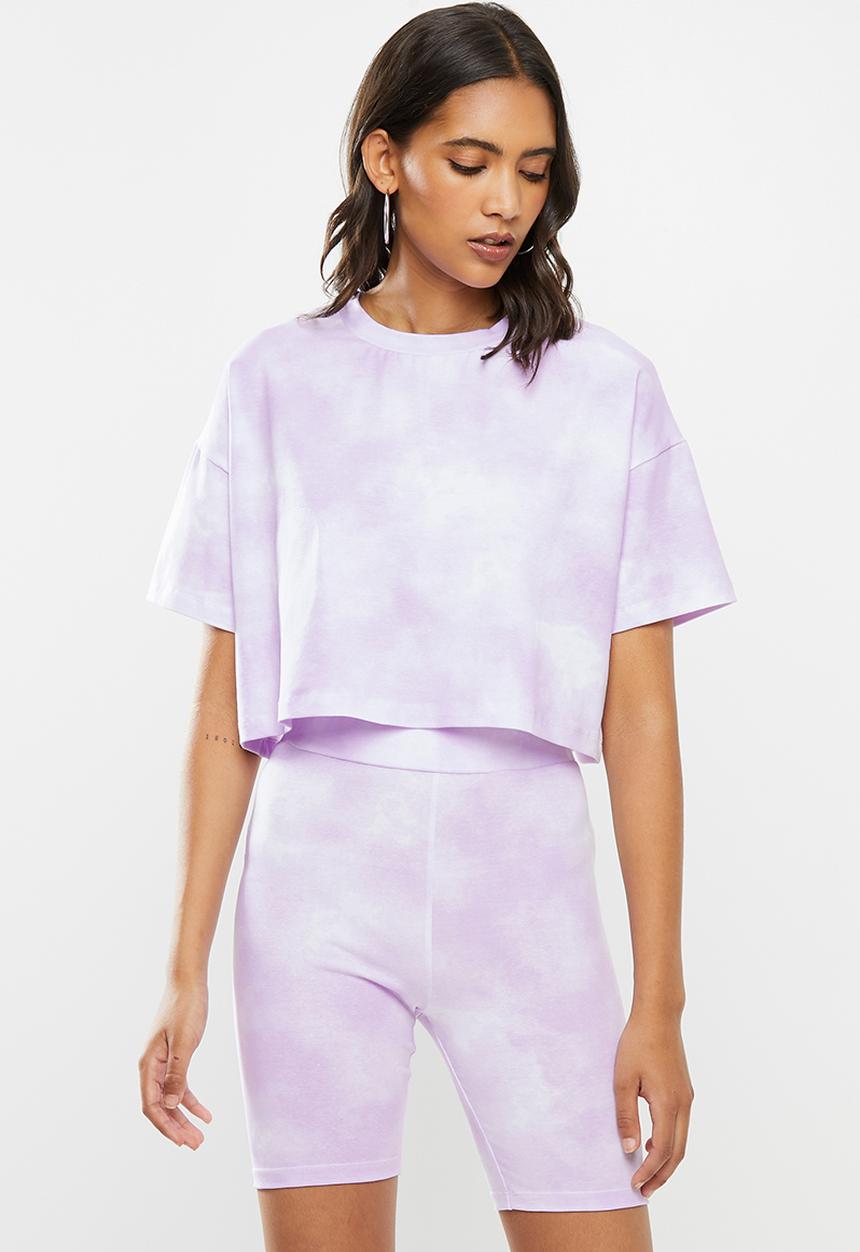 Blake - Cropped oversized tee-tie dye