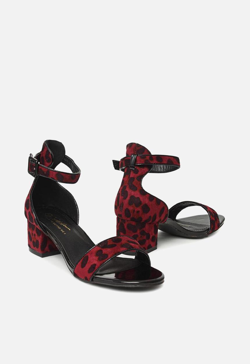 Seduction - Ankle strap low heel - burgundy