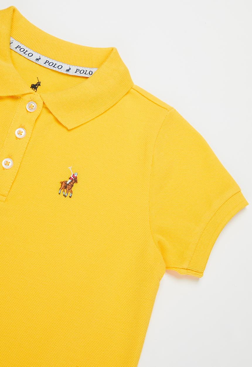 POLO - Girls nina short sleeve golfer - yellow