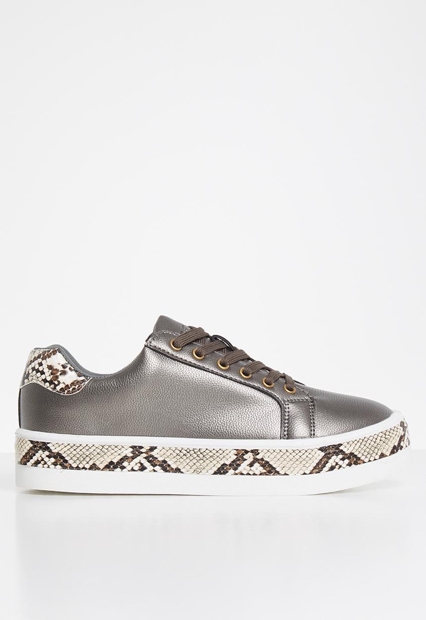 Tom Tom - Bebe snake sneaker - pewter