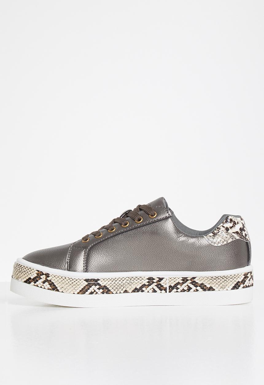 Tom Tom - Bebe snake sneaker - pewter