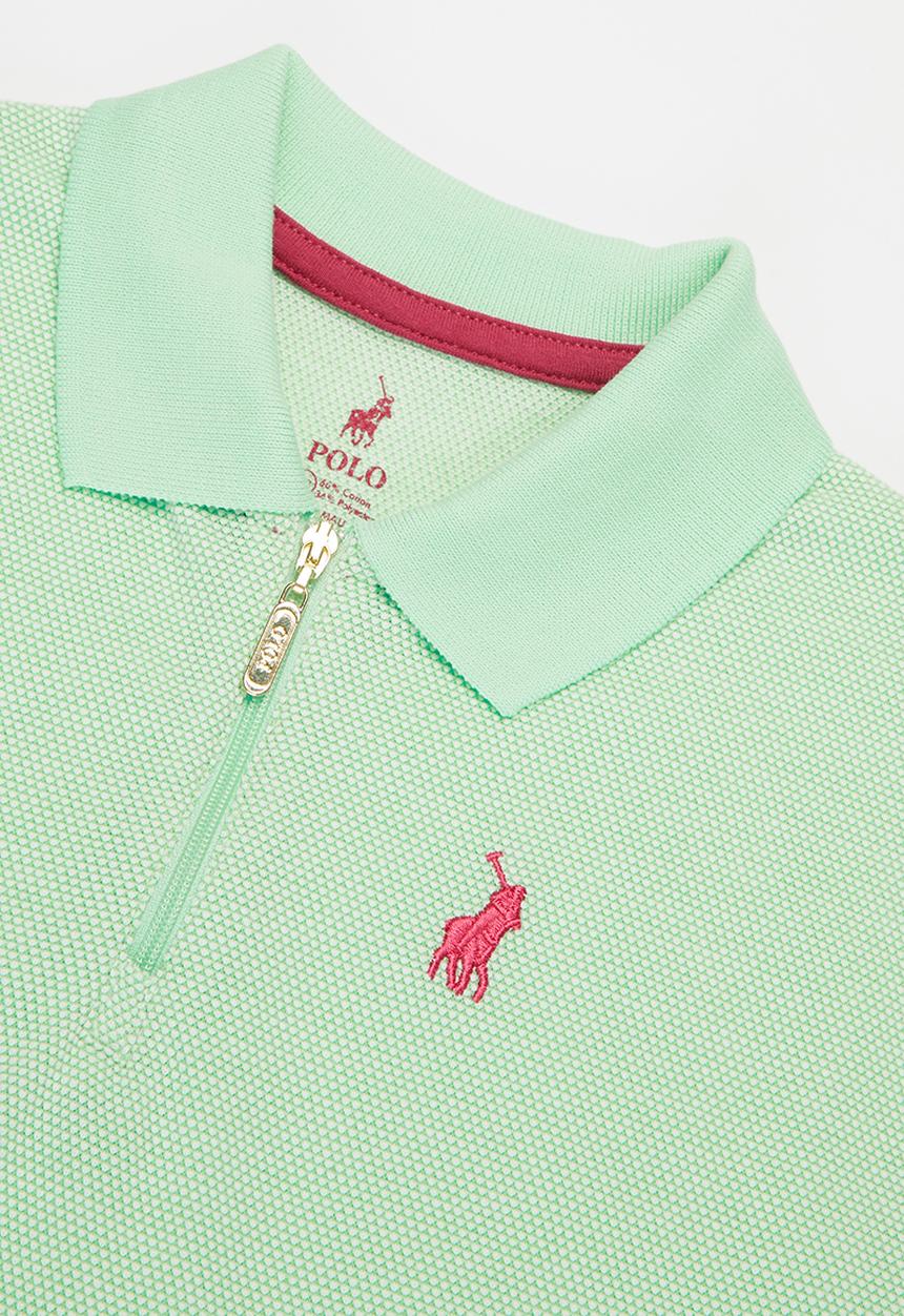 POLO - Girls hailey qtr zip golfer - green