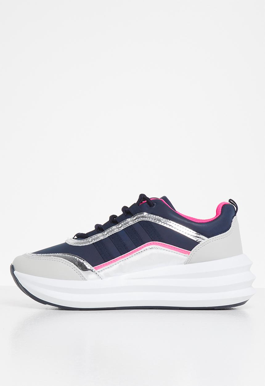 Tom Tom - Panel-mix sneaker - navy