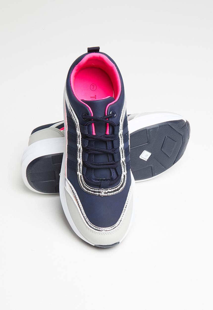 Tom Tom - Panel-mix sneaker - navy