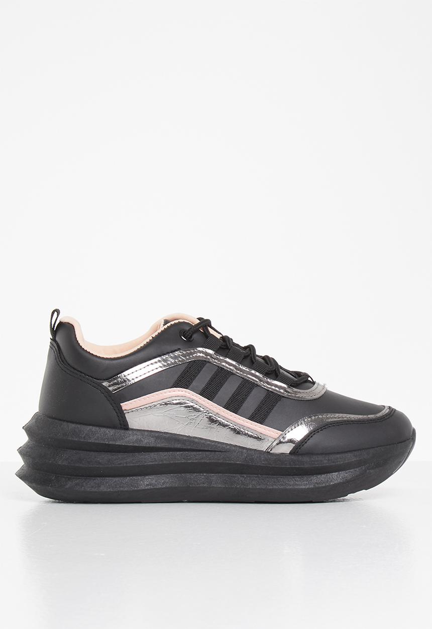 Tom Tom - Panel-mix sneaker - black