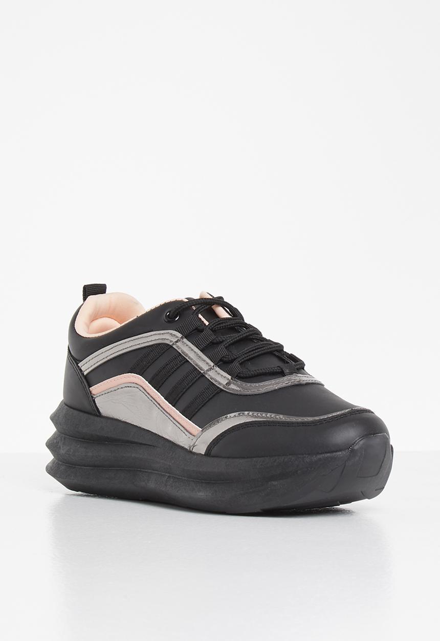 Tom Tom - Panel-mix sneaker - black