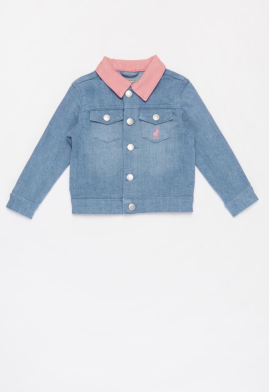 POLO - Stella colour blocked denim jacket - blue