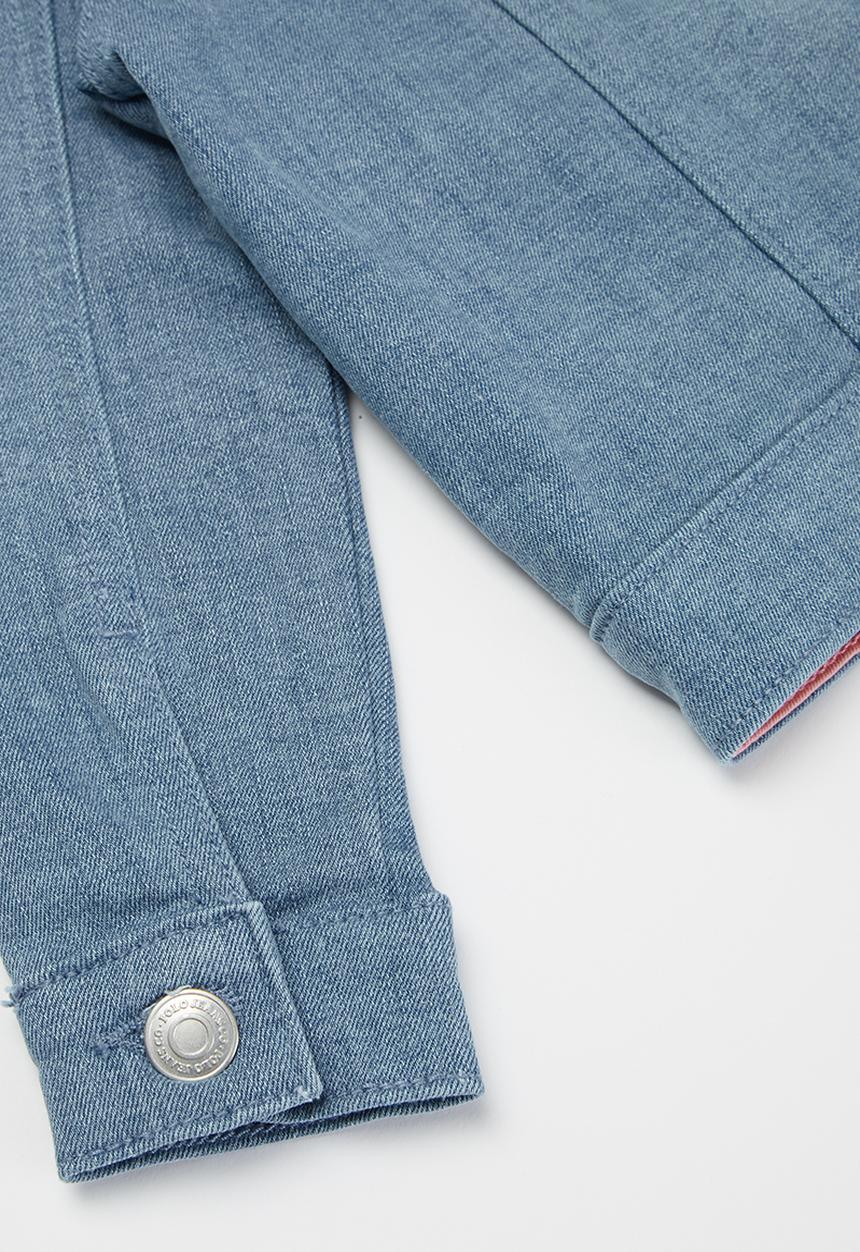 POLO - Stella colour blocked denim jacket - blue