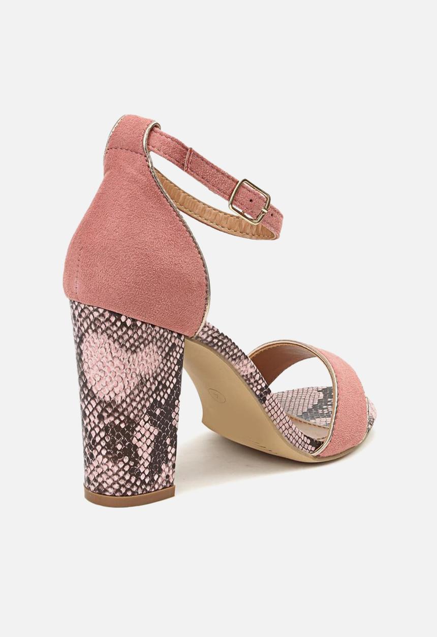 Seduction - Ankle strap snake heel - pink