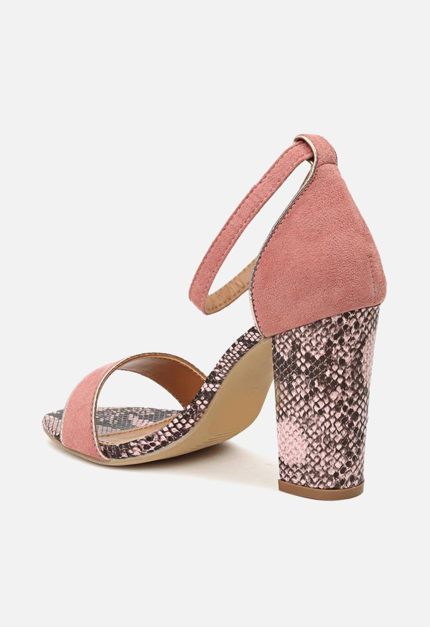 Seduction - Ankle strap snake heel - pink
