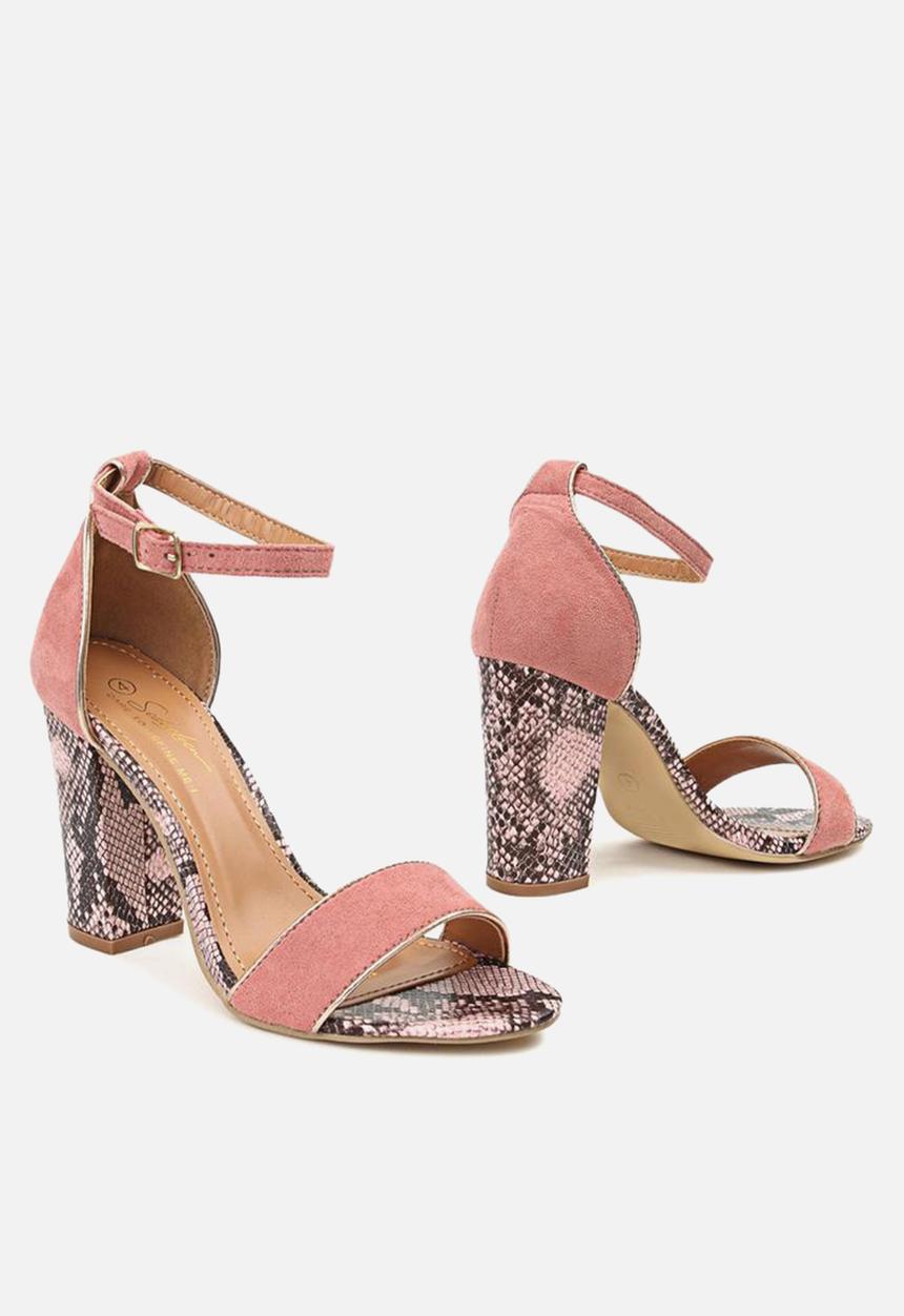 Seduction - Ankle strap snake heel - pink