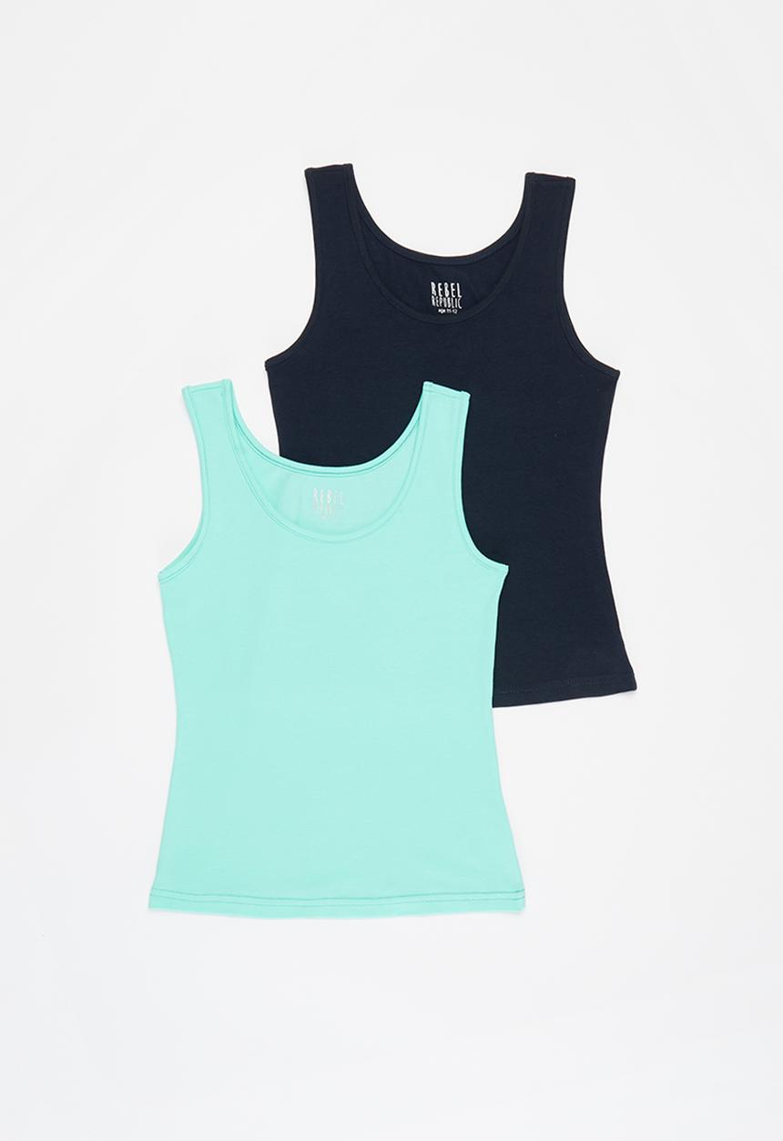 Rebel Republic - Tween girls 2 pack vests - multi