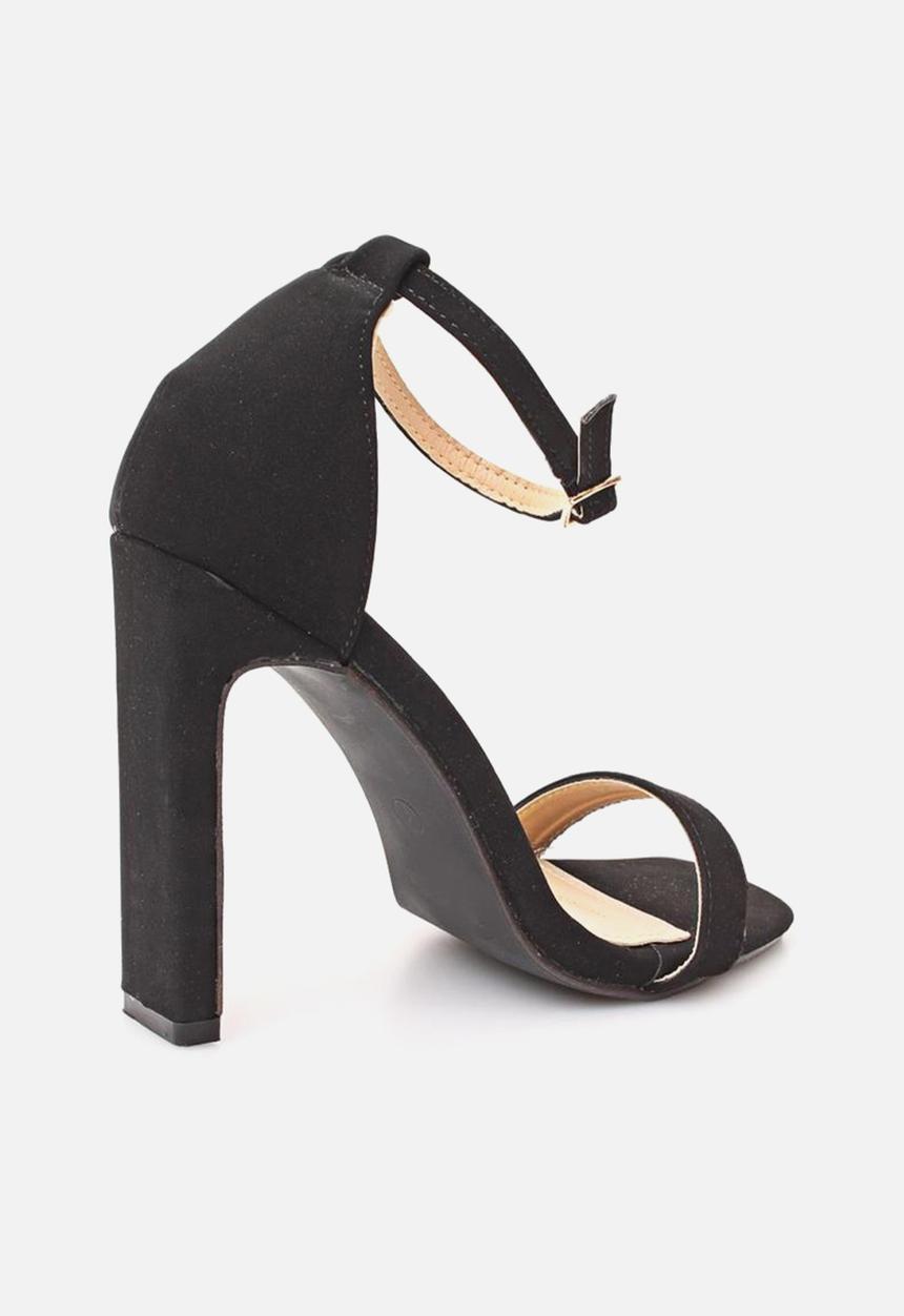 Seduction - Classic ankle strap heel - black