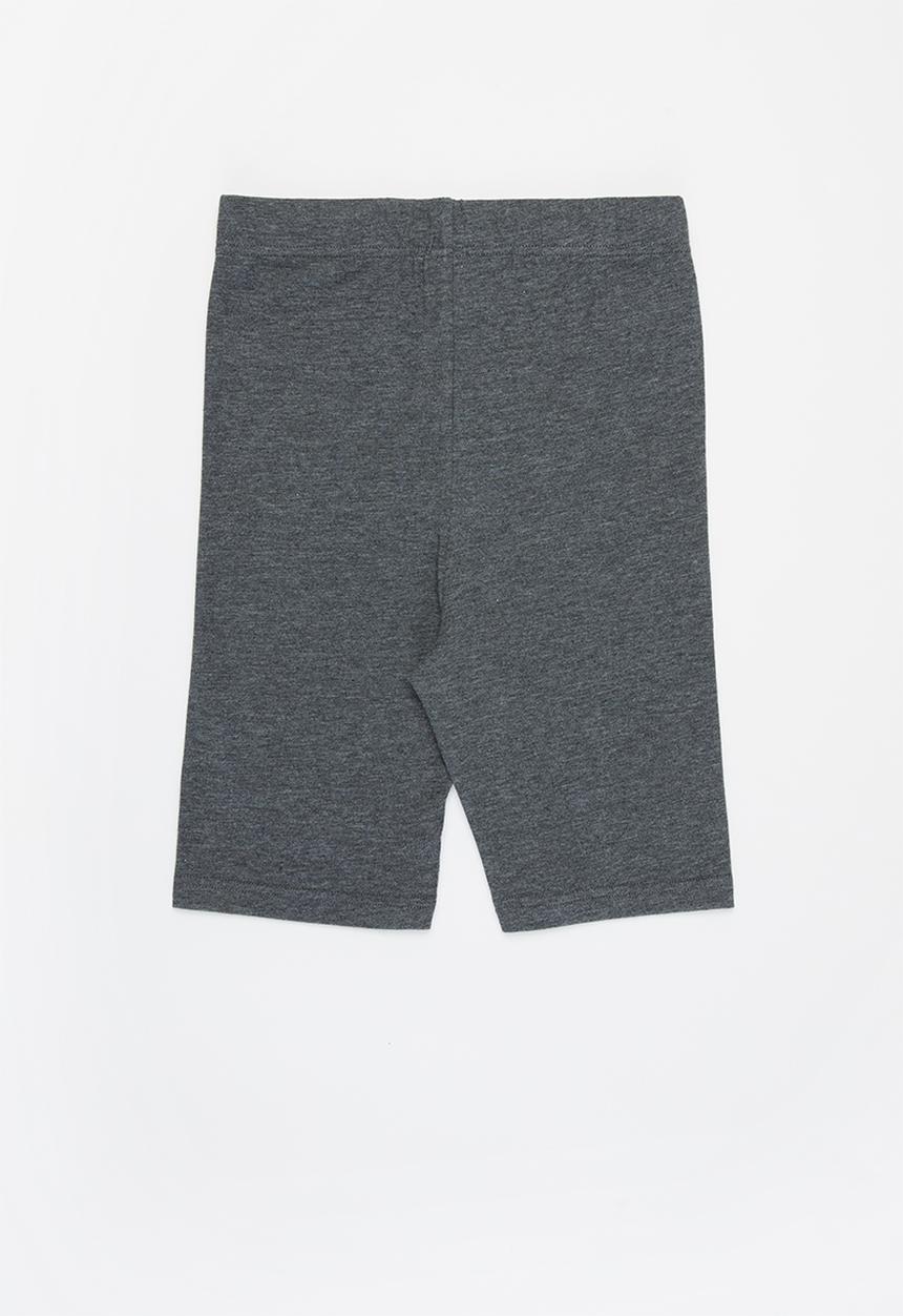 Rebel Republic - Girls 2 pack biker leggings - black & grey 