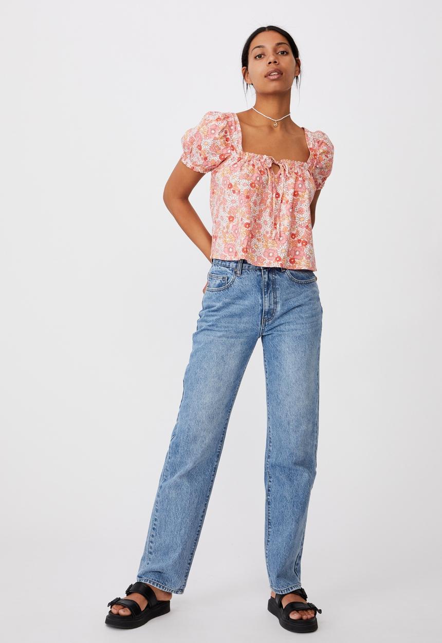 Cotton On - Babydoll blouse - nikita floral sugar pink