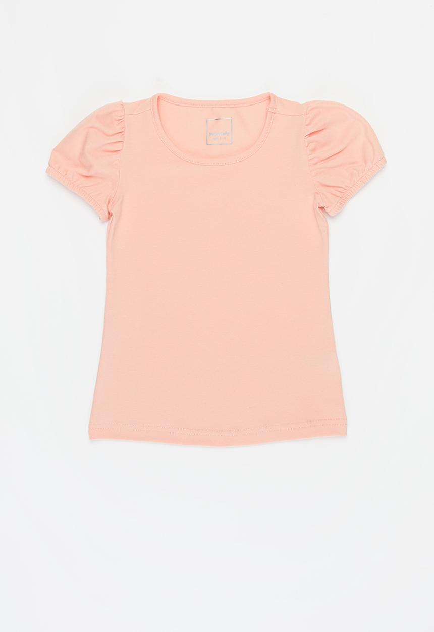 Pop Candy - Puff sleeve tee - peach