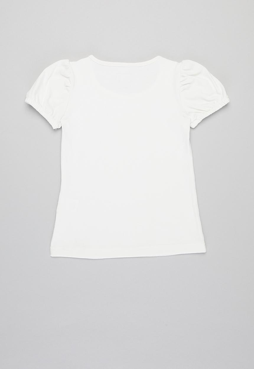 Pop Candy - Puff sleeve tee - cream