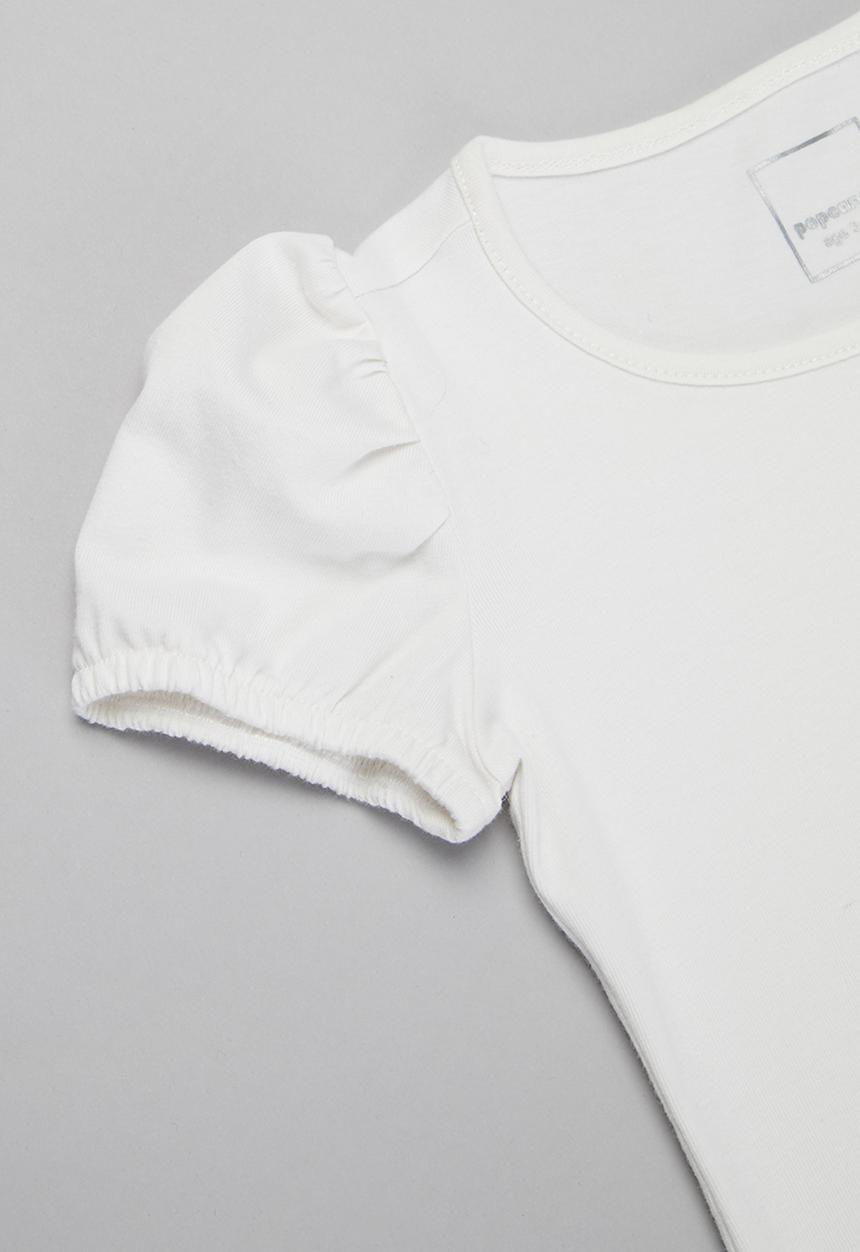Pop Candy - Puff sleeve tee - cream
