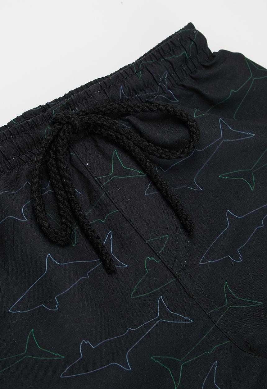 Pop Candy - Boys printed board shorts - black