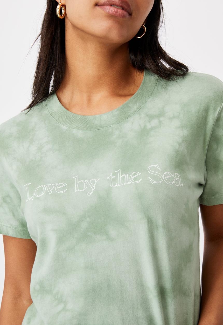Cotton On - Classic slogan t shirt - love by the sea