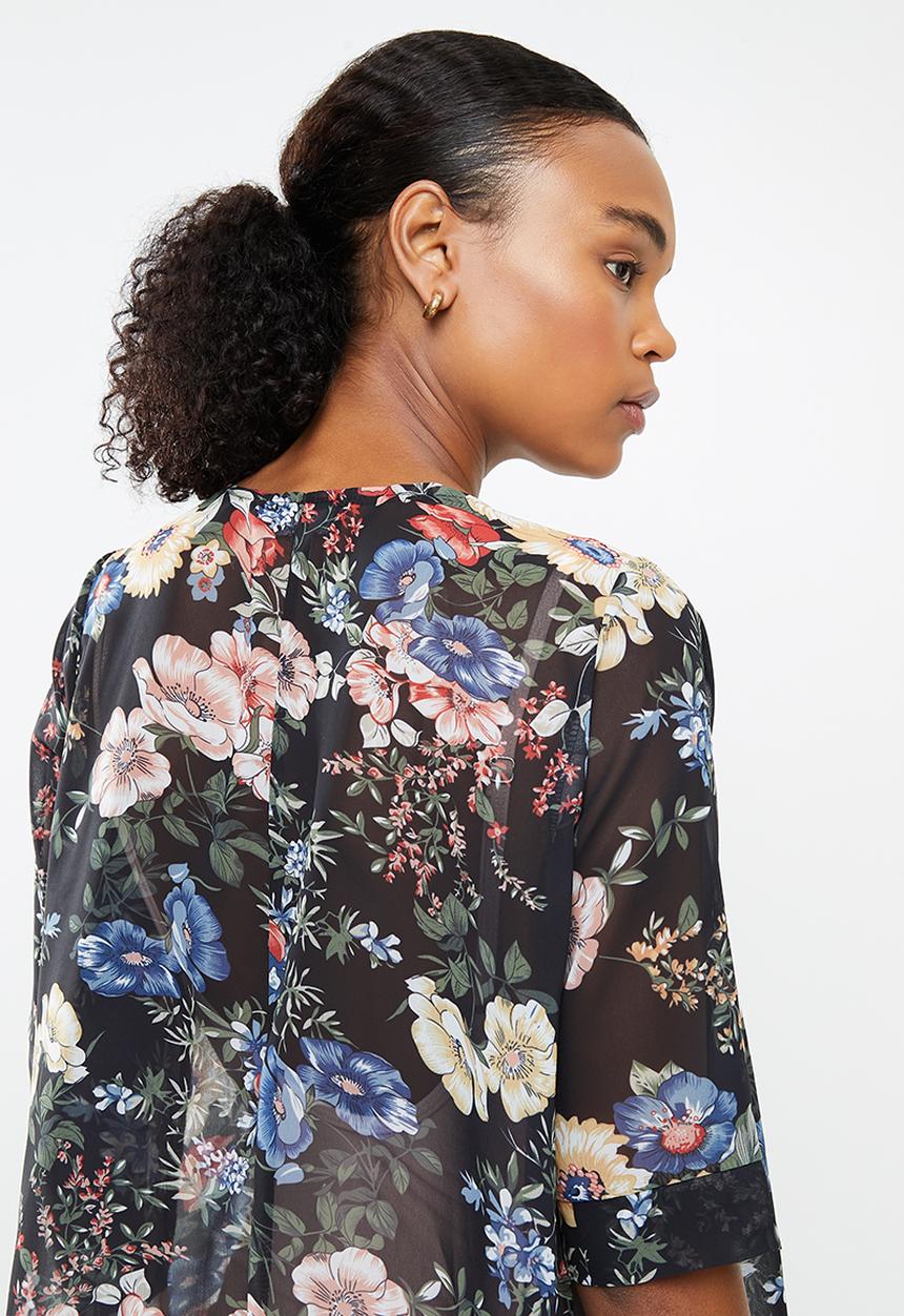 STYLE REPUBLIC - Short sleeve cover up - black 