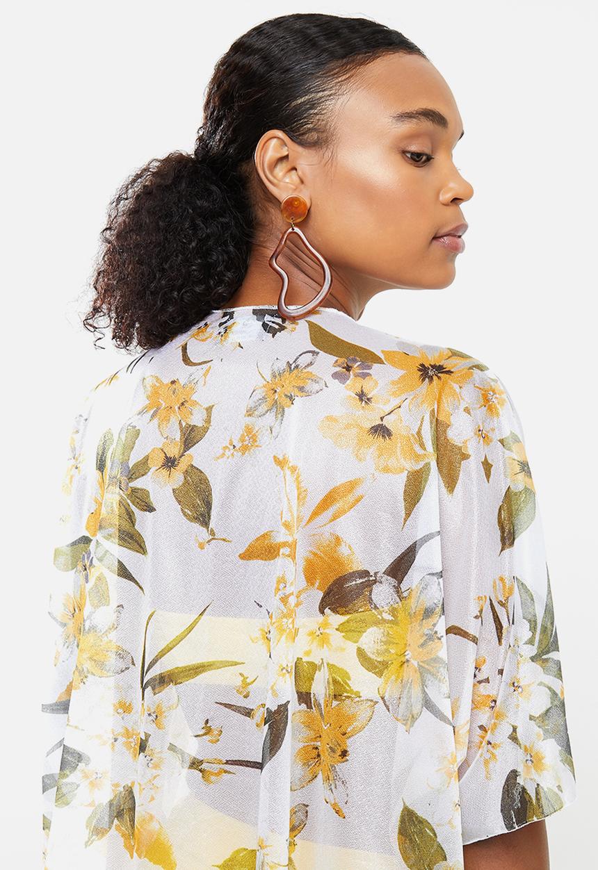 STYLE REPUBLIC - Floral short cover up - multi