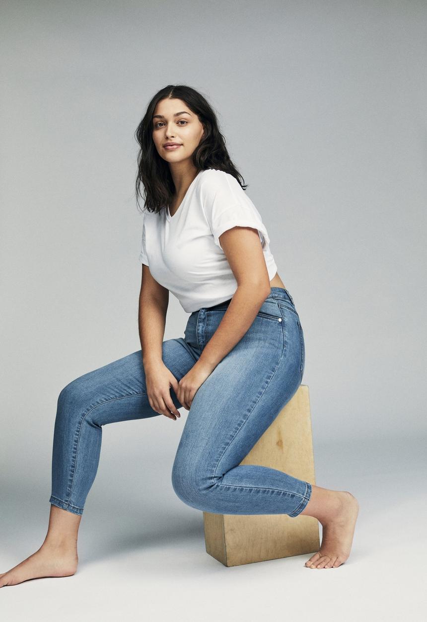 Cotton On - Curve adriana high skinny jean - boston blue