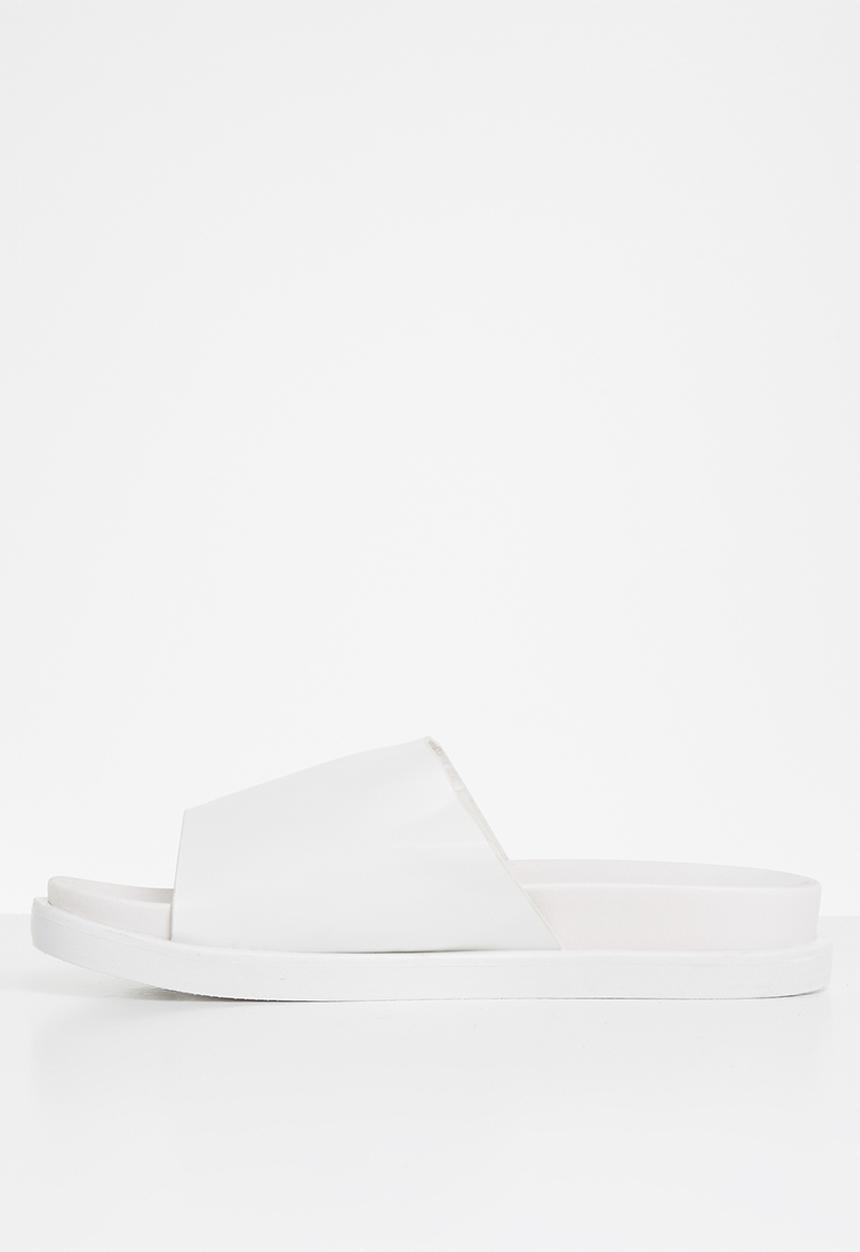 Jada - Faux leather slide - white