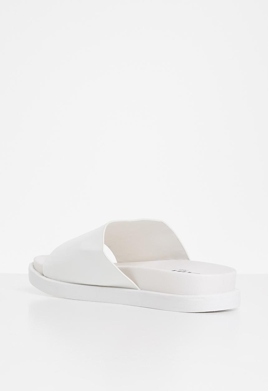 Jada - Faux leather slide - white