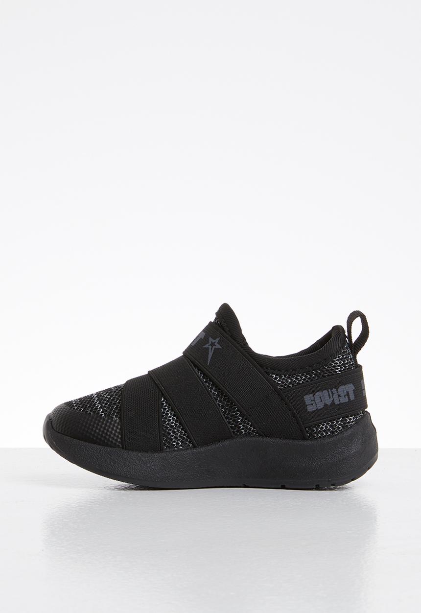 SOVIET - Oliver low cut slip on - black mono