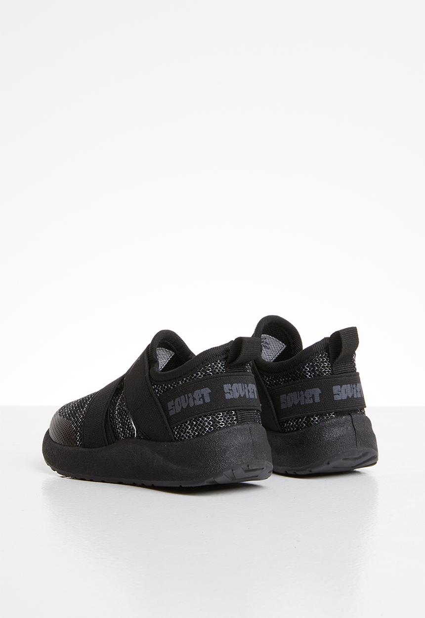 SOVIET - Oliver low cut slip on - black mono