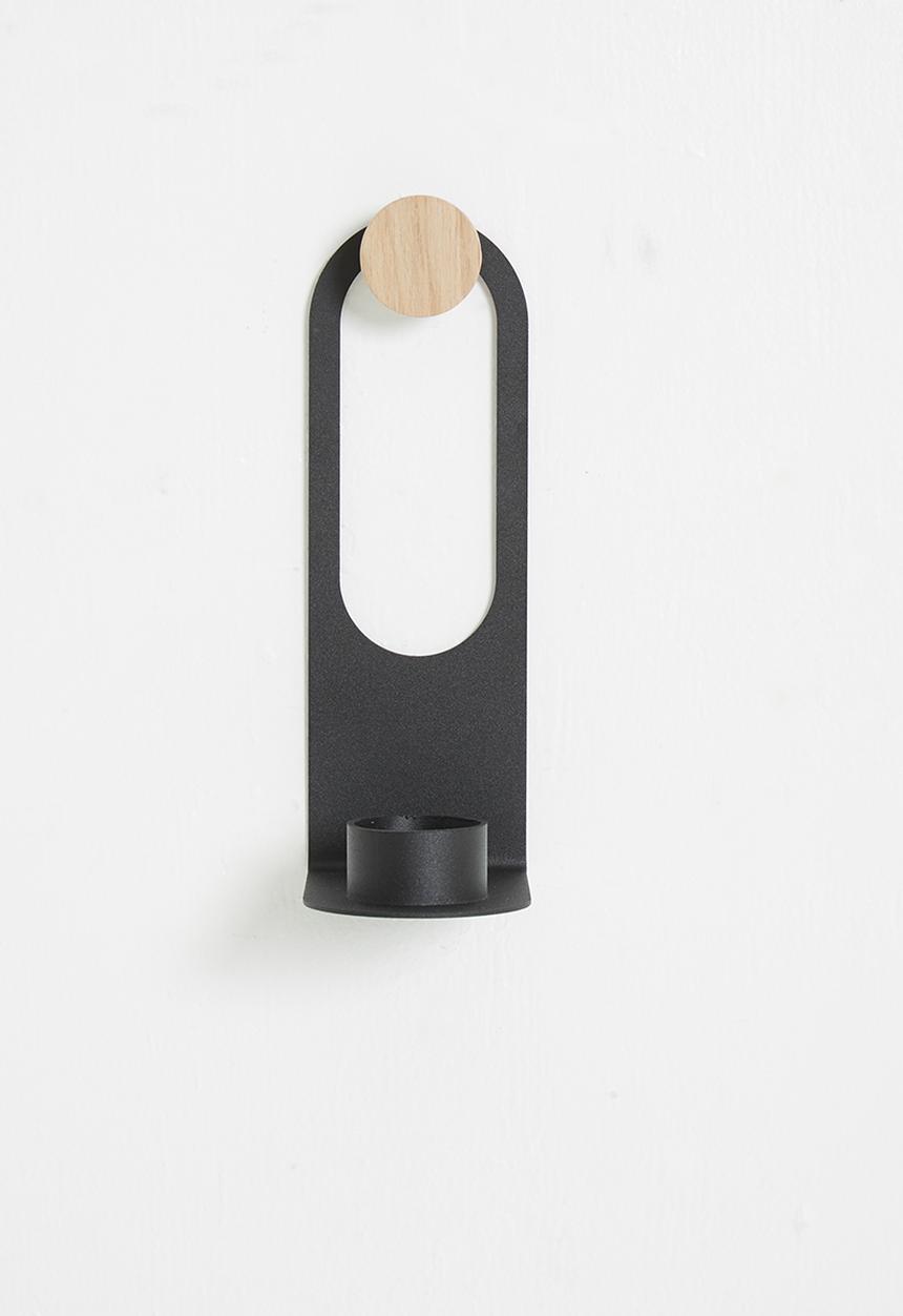 Emerging Creatives - Wall mounted candle holder - black