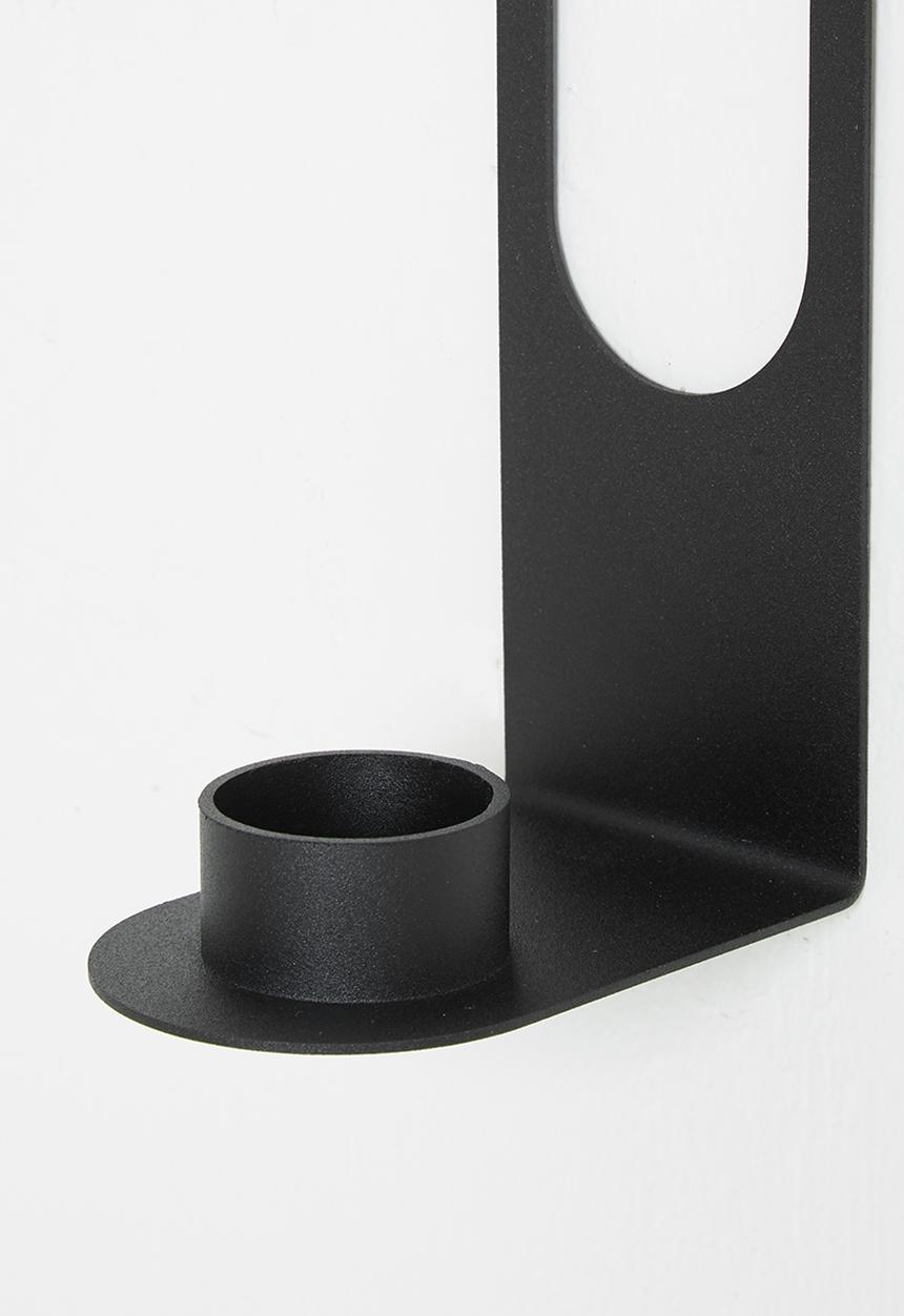 Emerging Creatives - Wall mounted candle holder - black