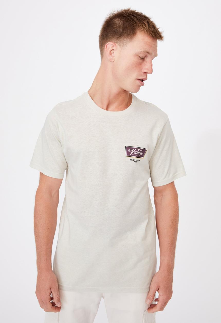 Cotton On - T-bar moto T-shirt - neutral 
