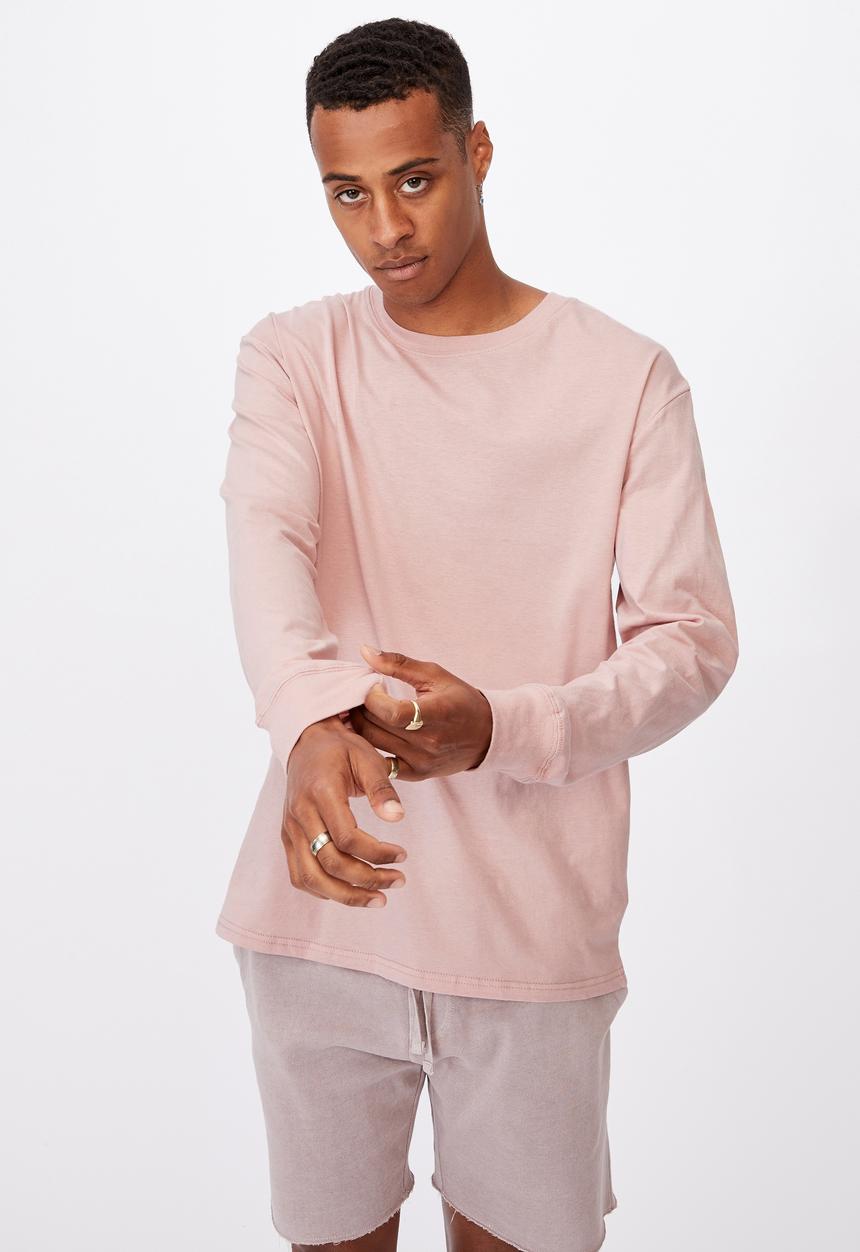 Cotton On - Tbar long sleeve T-shirt - dirty pink