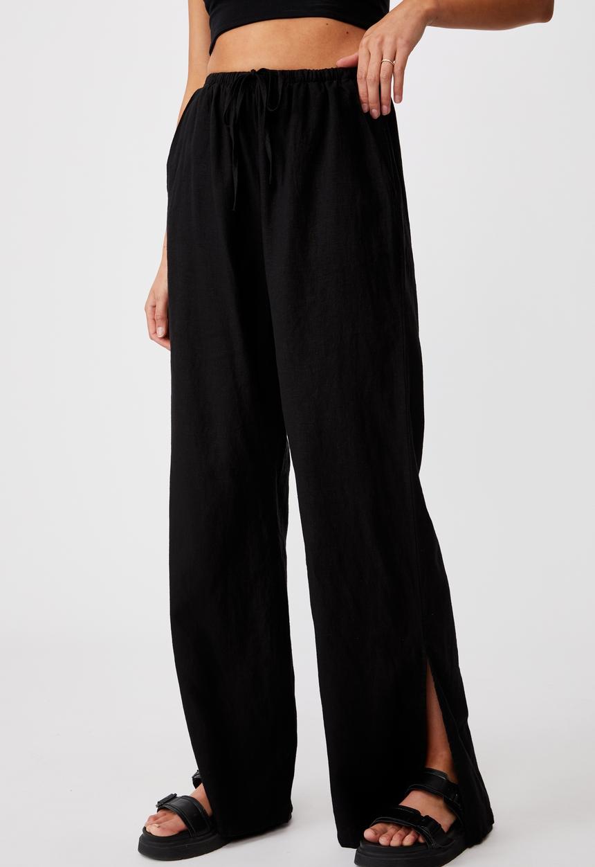 Cotton On - Getaway pull on pant - black