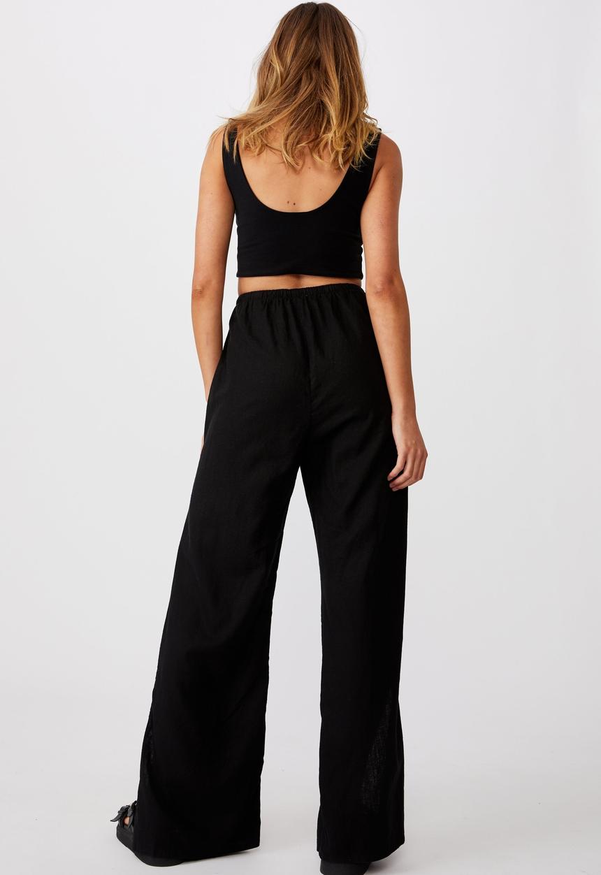 Cotton On - Getaway pull on pant - black