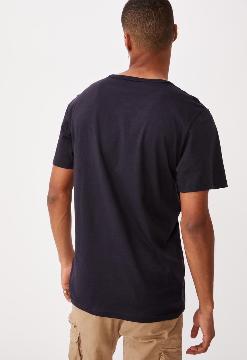Cotton On - Essential henley T-shirt - navy