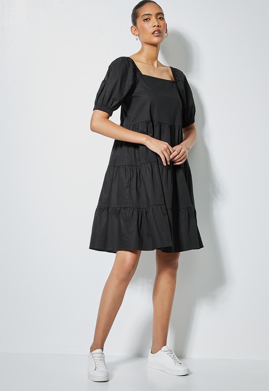 Superbalist - Tiered dress mini - black