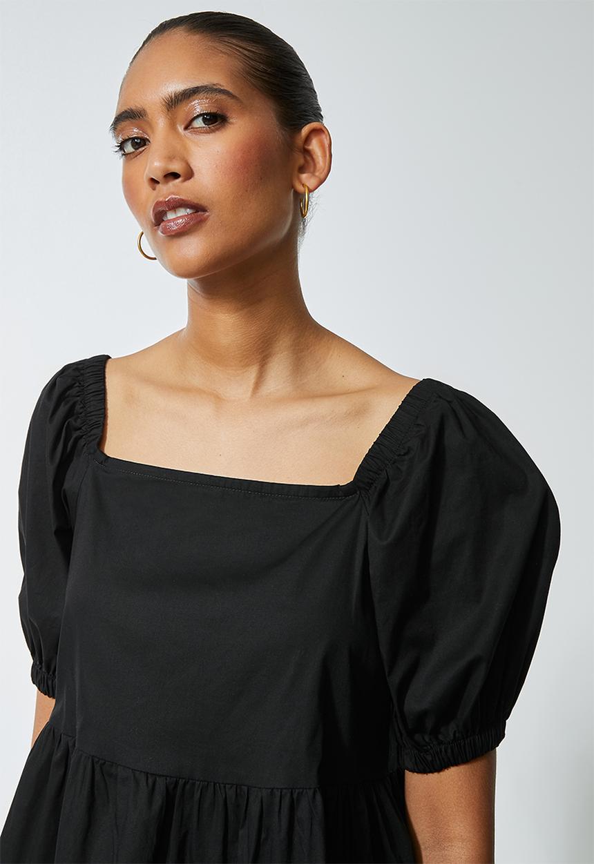 Superbalist - Tiered dress mini - black