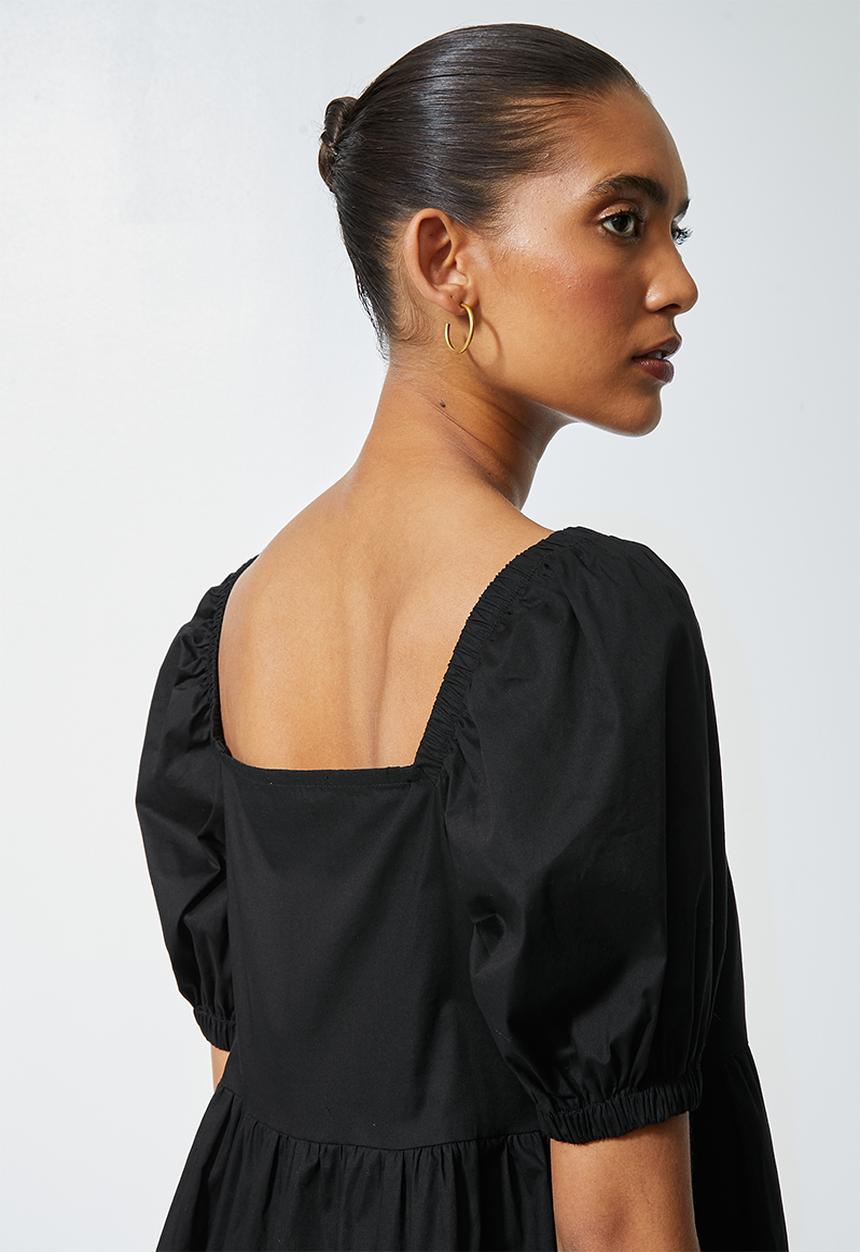 Superbalist - Tiered dress mini - black