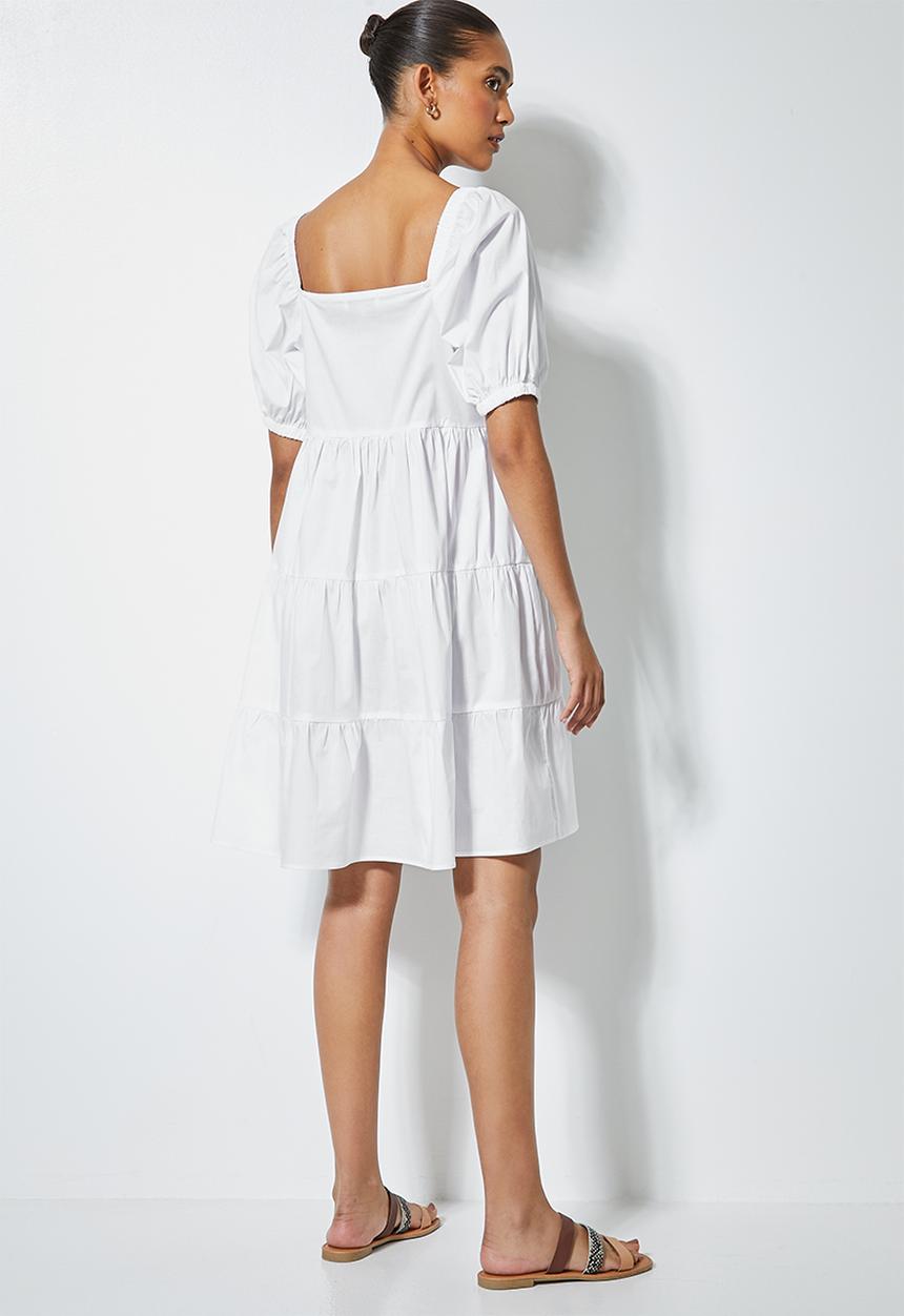 Superbalist - Tiered dress mini - white