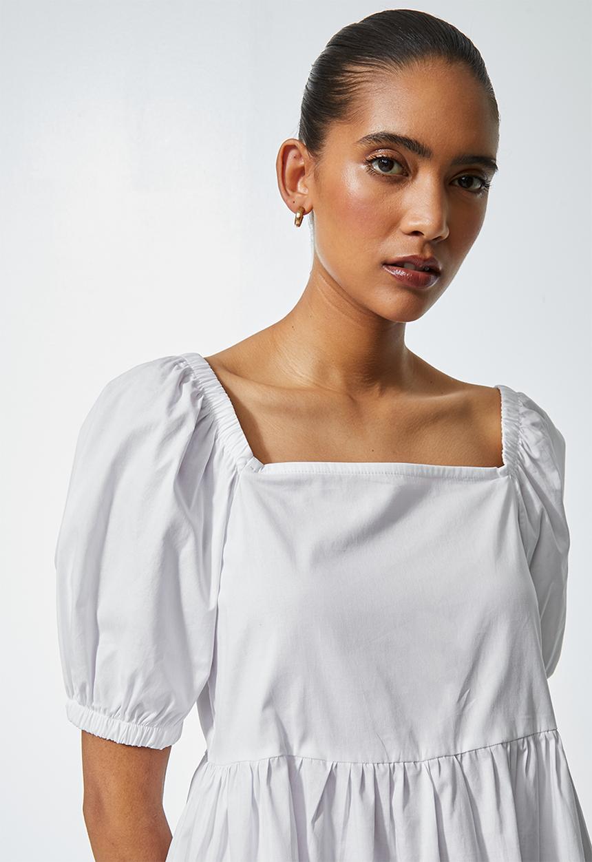 Superbalist - Tiered dress mini - white