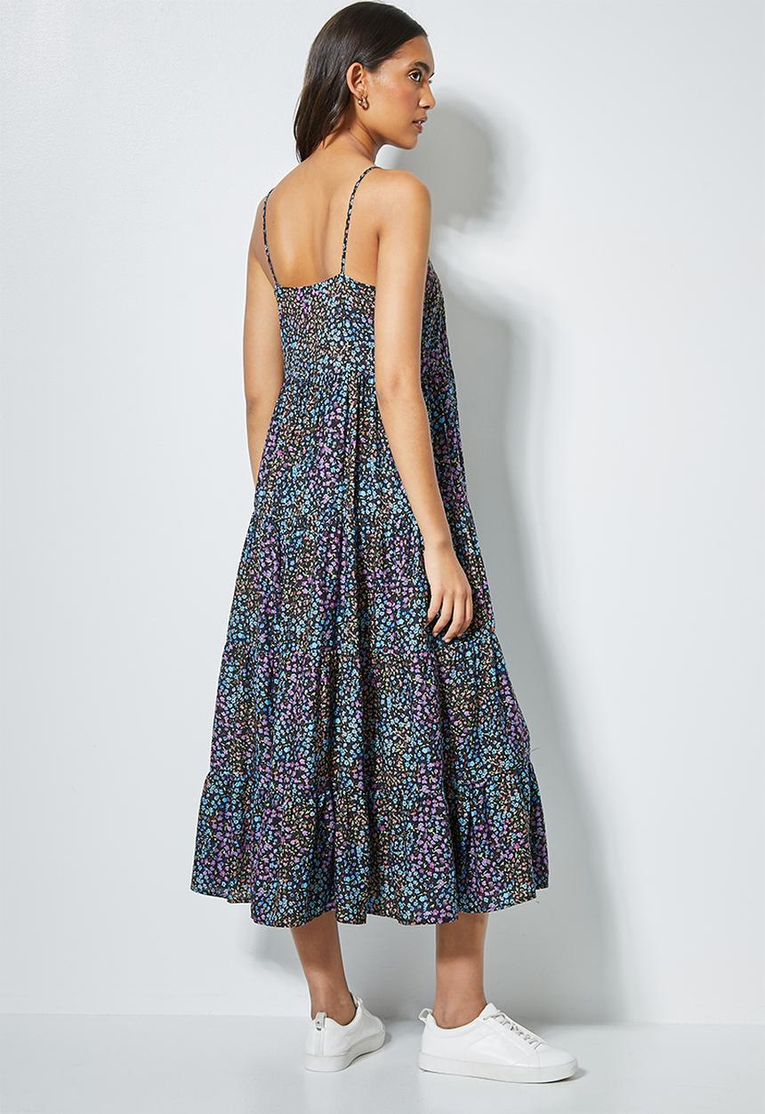 Superbalist - Tiered strappy midi - multi