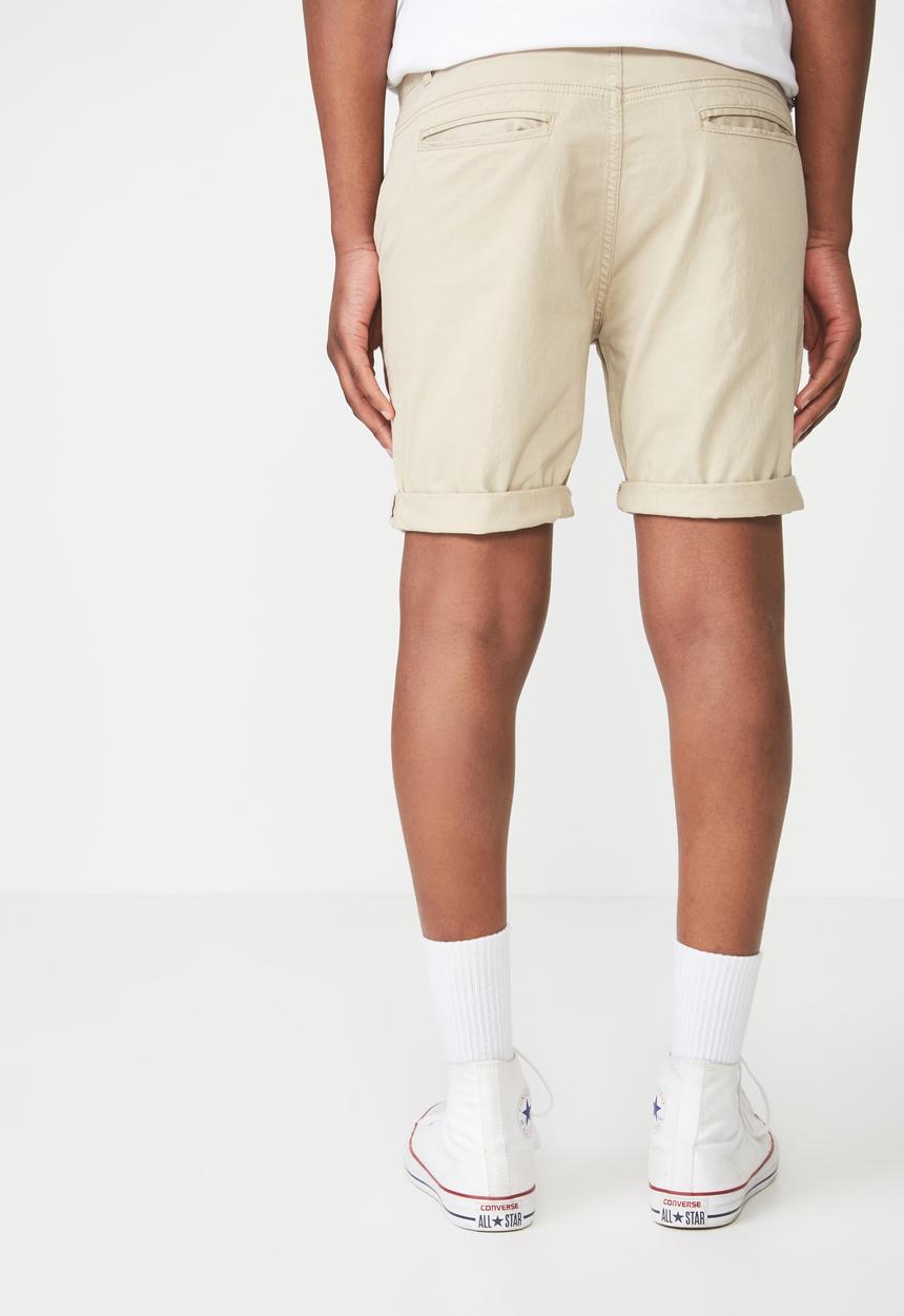 Cotton On - Washed chino short - pigment stone