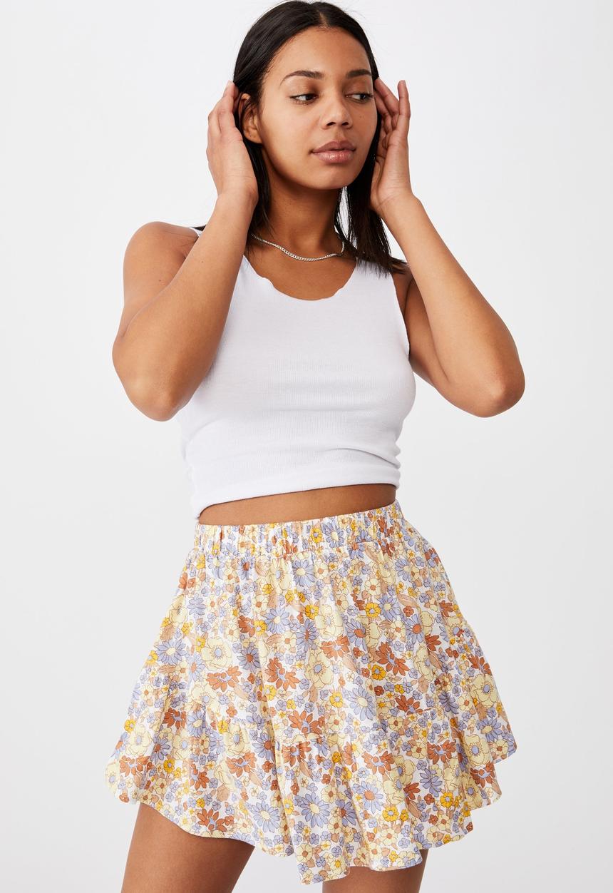 Cotton On - Spin me around circle skirt - nikita floral white