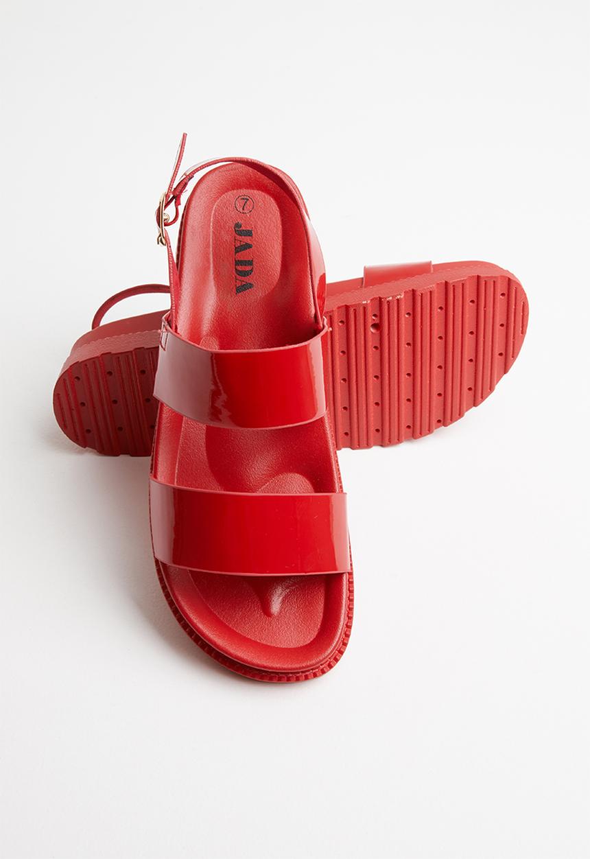 Jada - Patent sandal - red