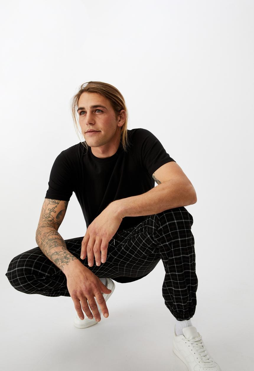Cotton On - Drake cuffed pant - black