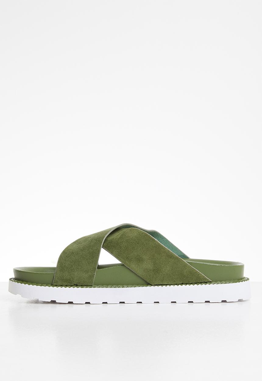 Jada - Cross strap slide - khaki
